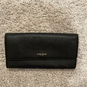 Coach Black Leather Wallet